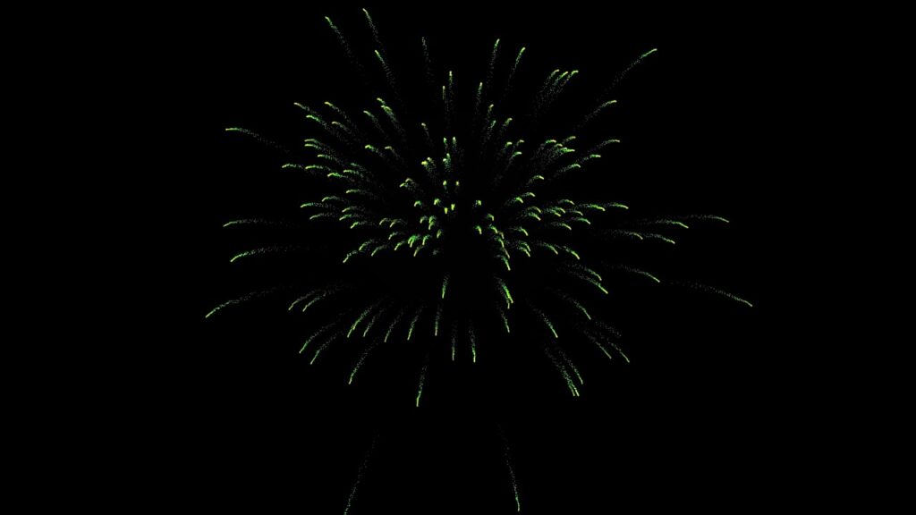 緑の火花の爆発エフェクト素材