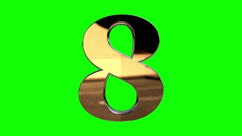 数字「8」の立体テキスト素材