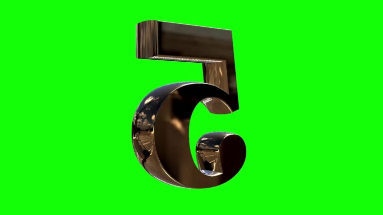 立体数字「5」のテキスト素材