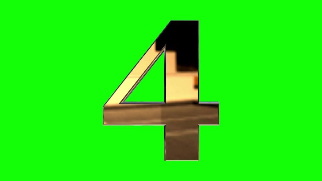 数字「4」の立体テキスト素材