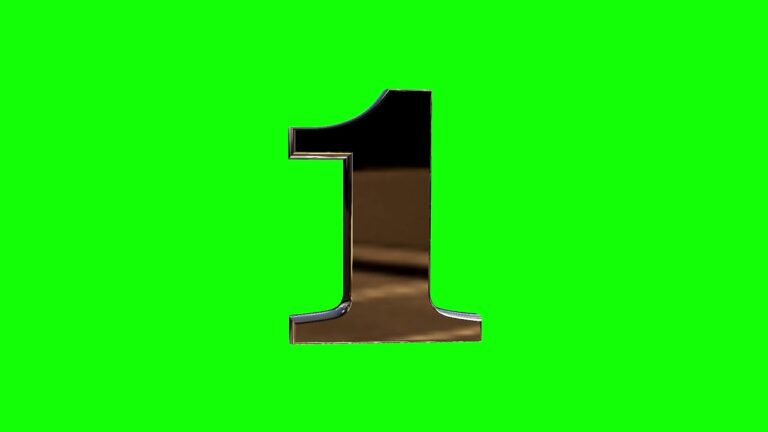 立体数字「1」のテキスト素材