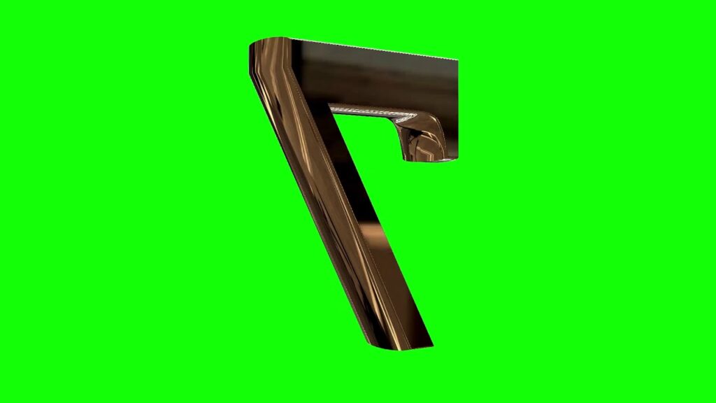 数字「7」の立体テキスト素材