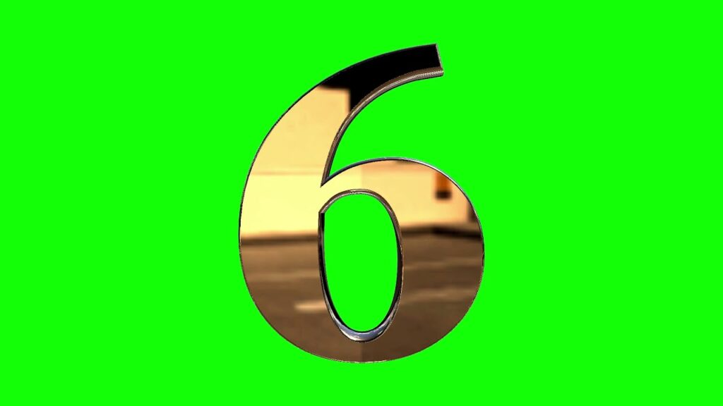 数字「6」の立体テキスト素材