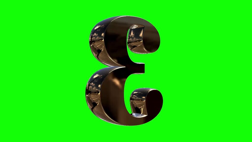 立体数字「3」のテキスト素材