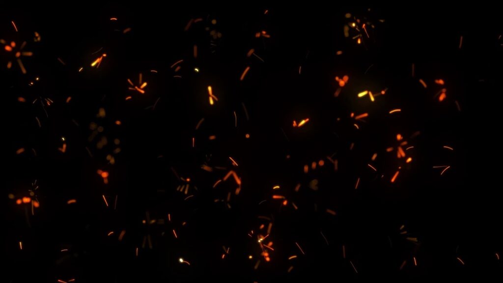 火花のパーティクルの動画素材