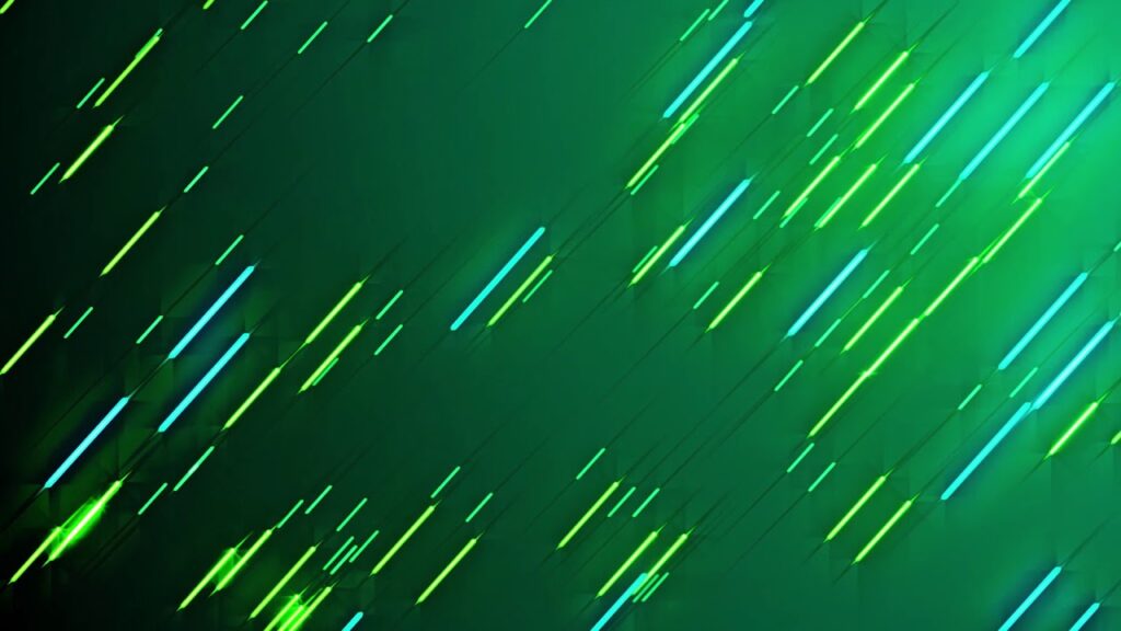 緑のネオン風のパーティクルの動画素材