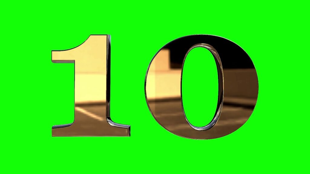 立体数字「10」のテキスト素材