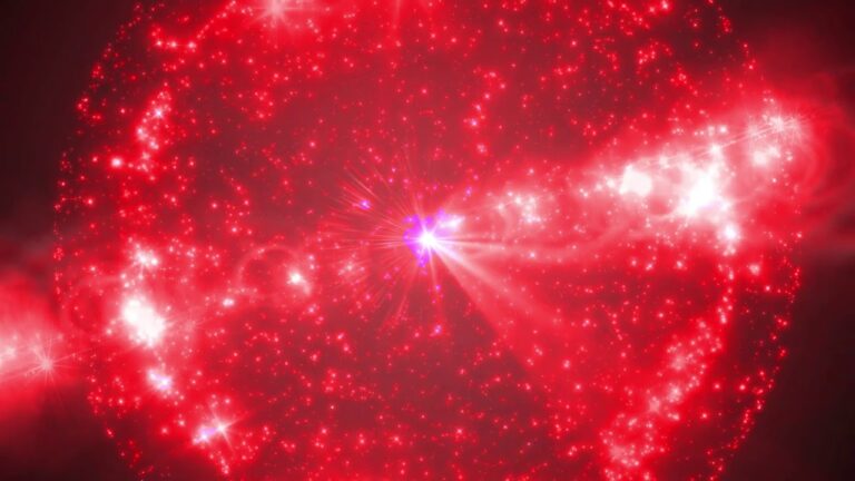赤いサークル状の宇宙空間の背景素材