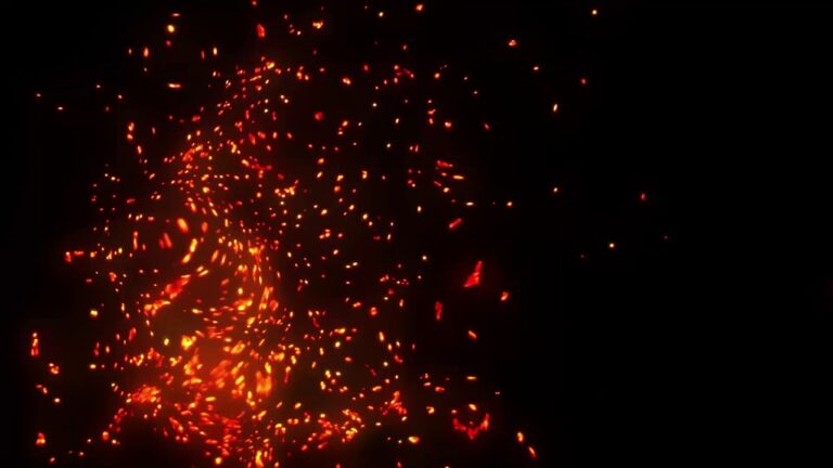 火花の光の粒子エフェクト素材