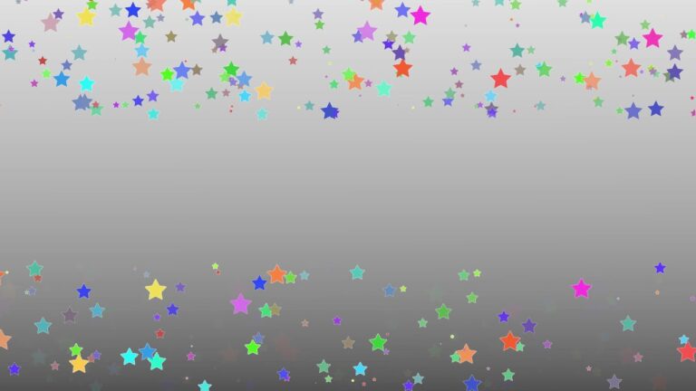 カラフルな星が輝くループ素材