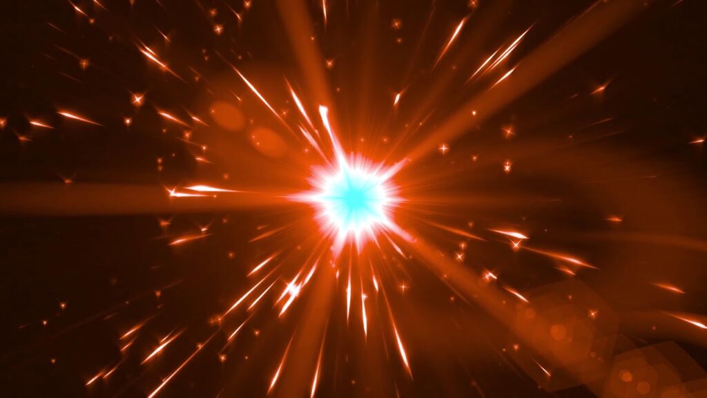 オレンジの光の宇宙空間の背景素材