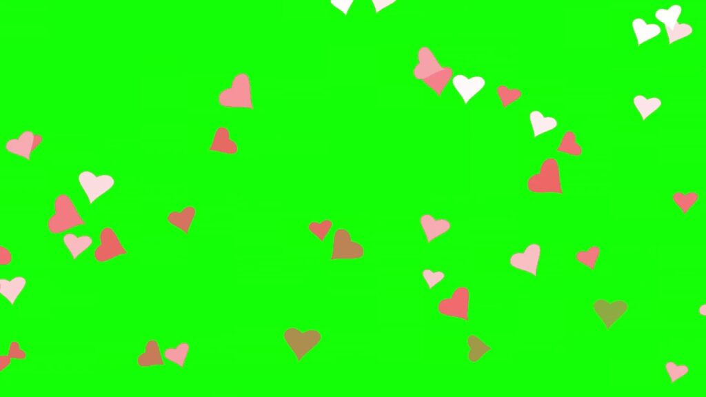 ピンクのハートが舞う動画素材
