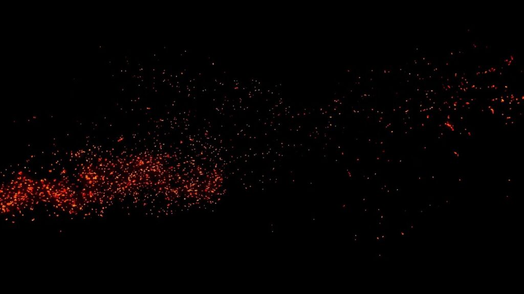 赤い火花のパーティクルの動画素材