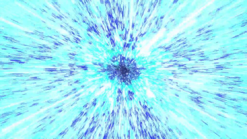 ワープする星が輝くループ素材