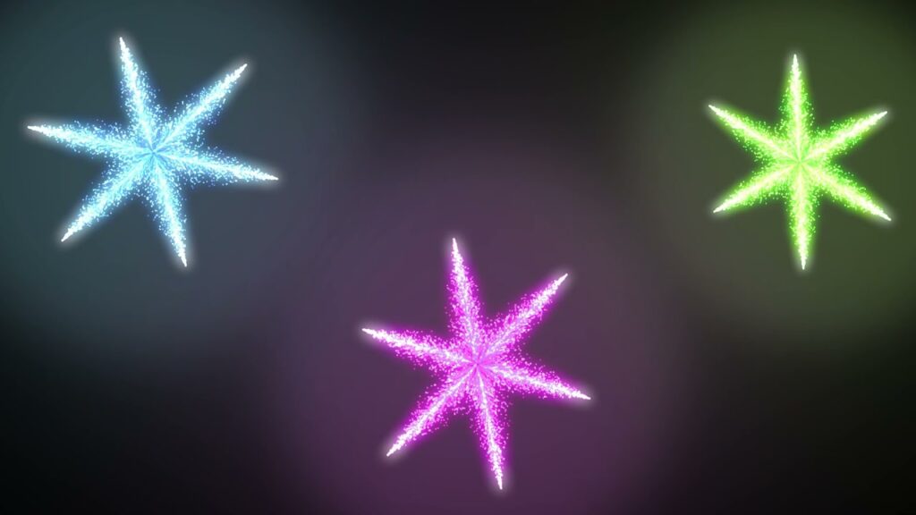 カラフルな打ち上げ花火の演出素材