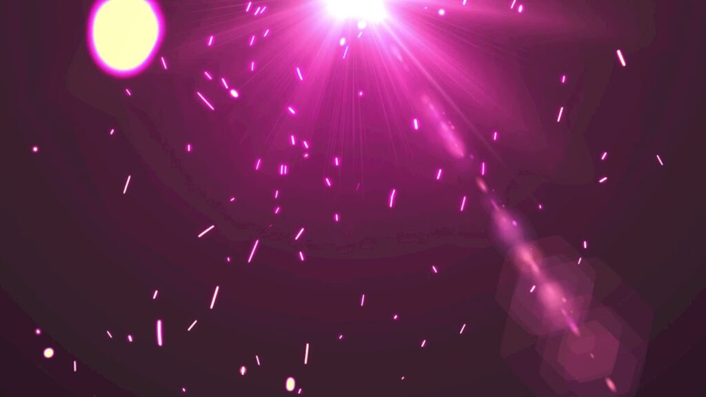 紫の火花のパーティクルの動画素材