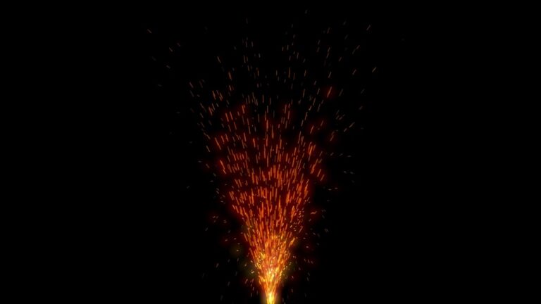 火花の光の粒子エフェクト素材