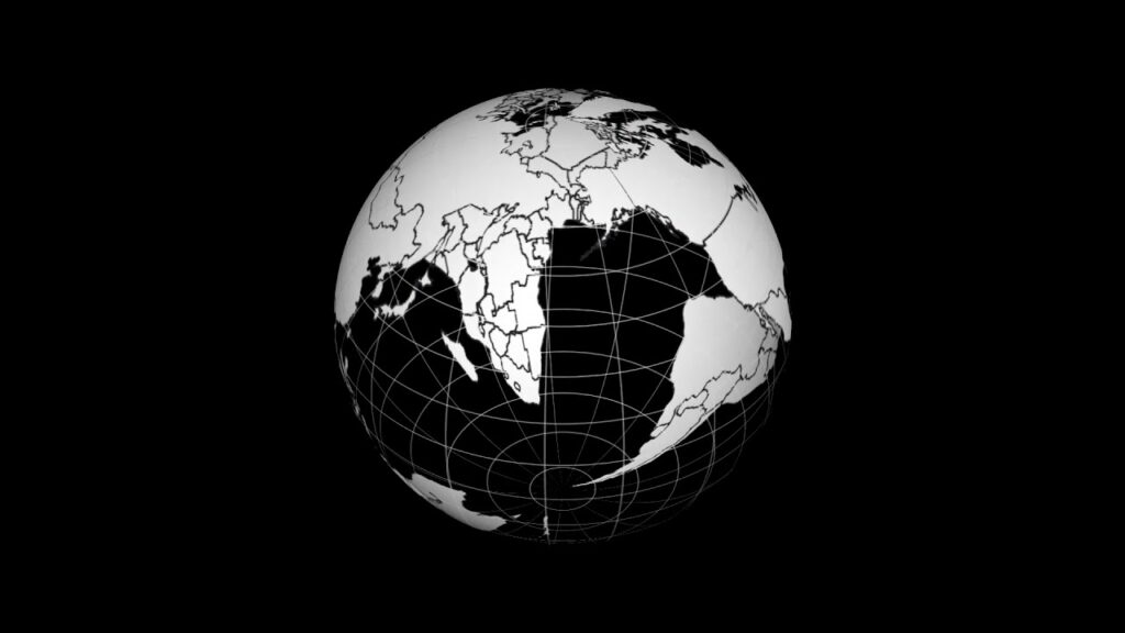 地球のポリゴン演出の動画素材