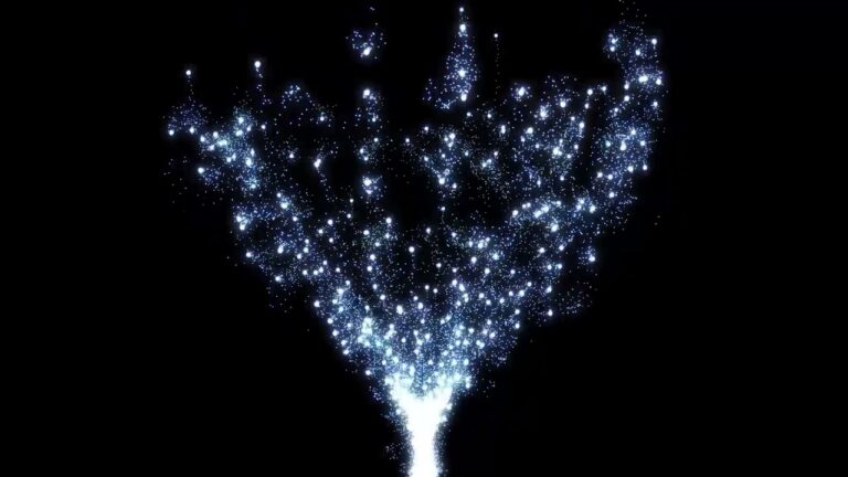 青い火花の光の粒子エフェクト素材