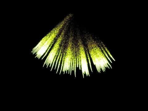 緑の打ち上げ花火の演出素材