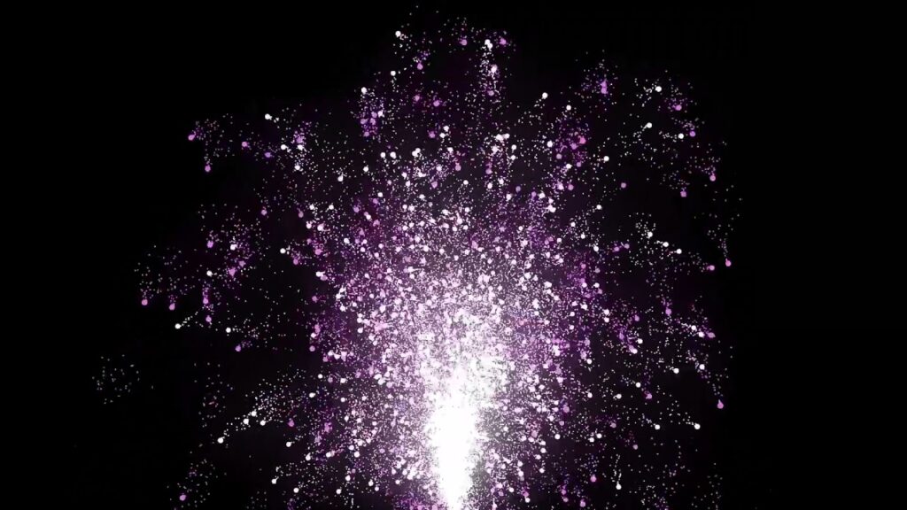 紫の花火パーティクル素材