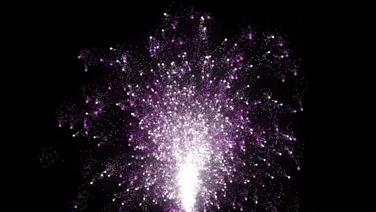 紫の花火パーティクル素材