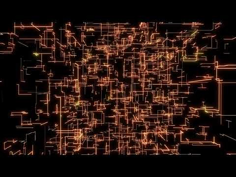 オレンジのサイバー風のモーション背景素材