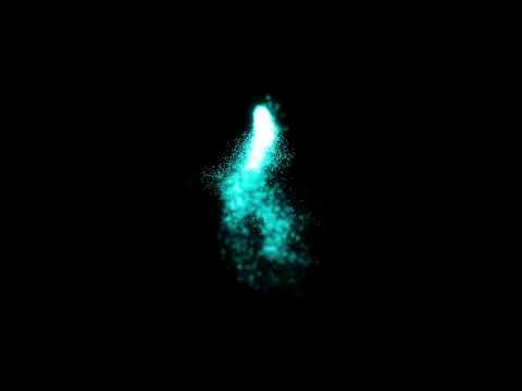 青い火花の流れ星の演出素材