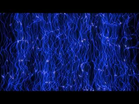 青いラインのパーティクルの動画素材