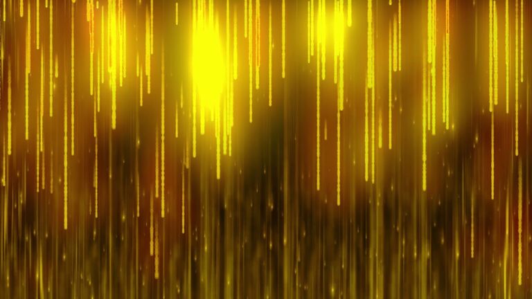 金色のラインの光の粒子エフェクト素材