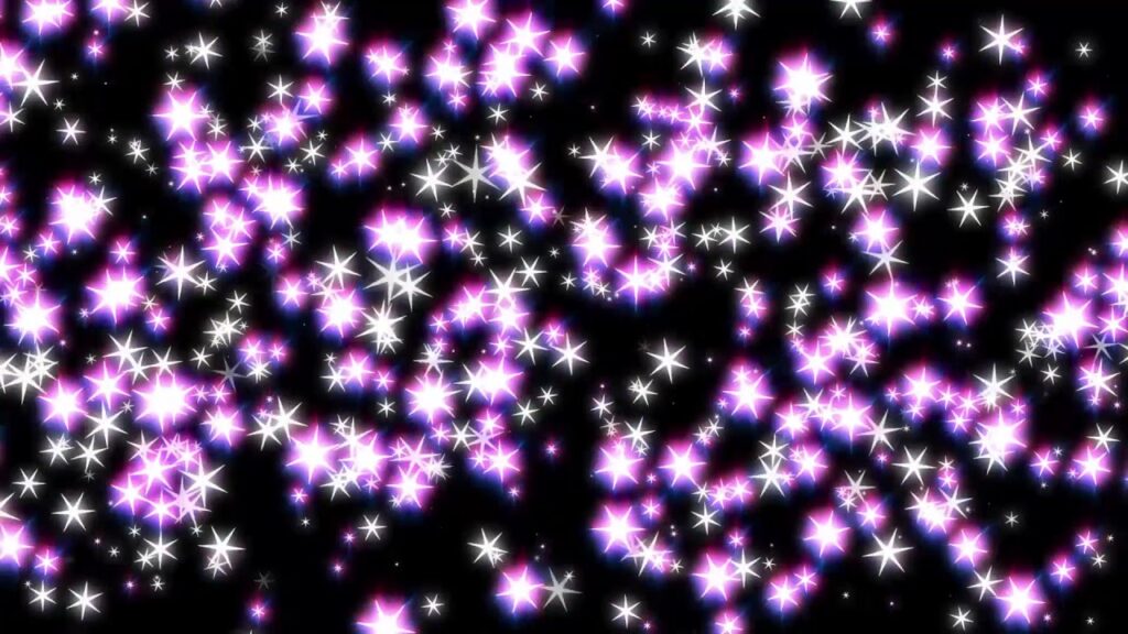 紫の星が輝くループ素材