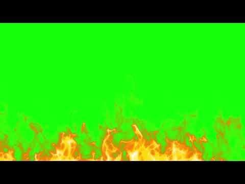 緑の燃える炎のエフェクト素材