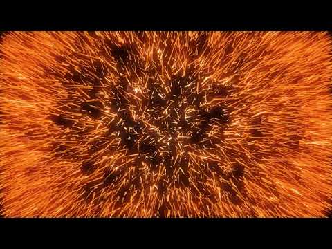 ズームするパーティクルの動画素材