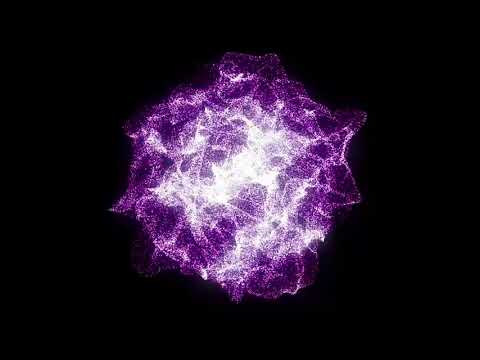 紫のエネルギーの光の粒子エフェクト素材