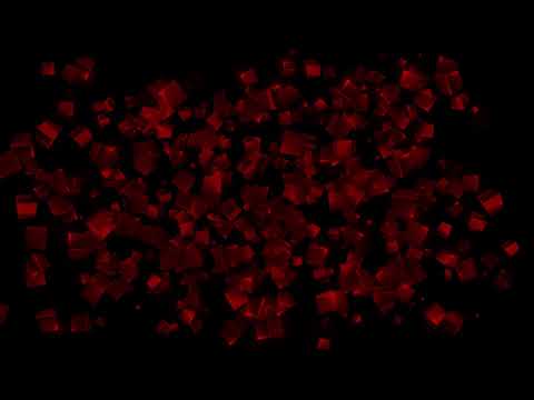 赤いスクエア柄のポリゴン演出の動画素材