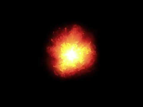 玉状の燃える炎のエフェクト素材