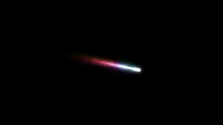 虹色の流星エフェクト素材