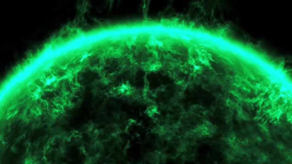 緑の太陽の背景ループの動画素材