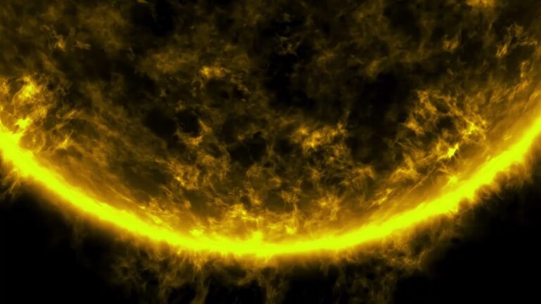 太陽の炎のループエフェクト素材