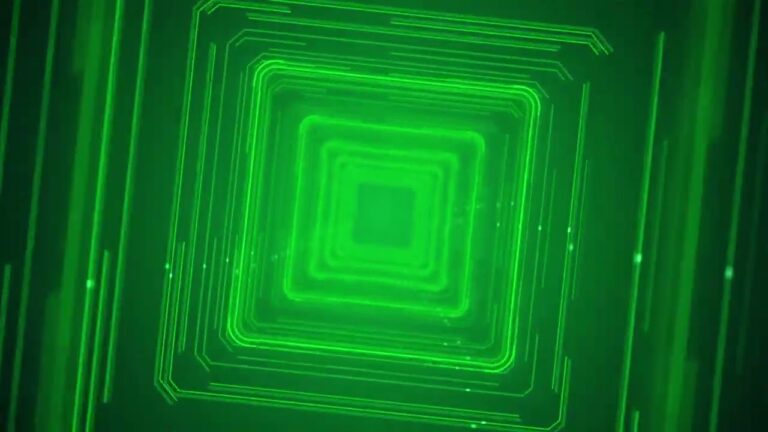 緑のスクエア柄の背景ループの動画素材