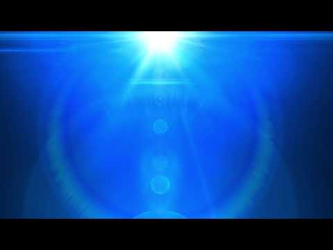 青い光フレアのエフェクト素材