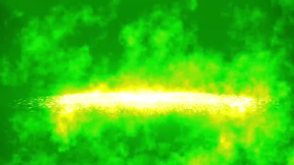 緑の粒子の爆発エフェクト素材