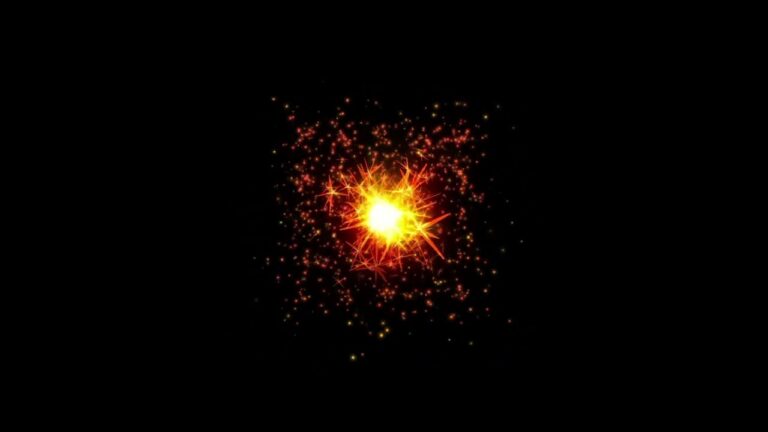 オレンジの火花のパーティクルの動画素材