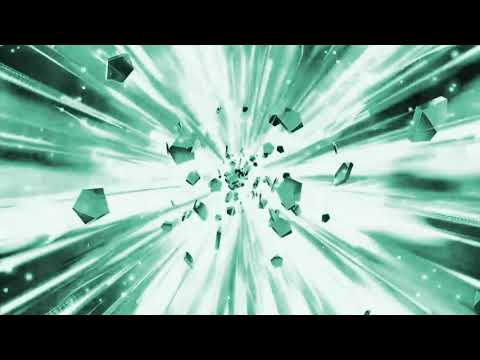 緑のワープする集中線エフェクト素材