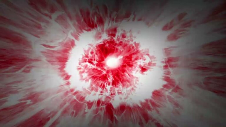 赤い爆破の衝撃エフェクト素材