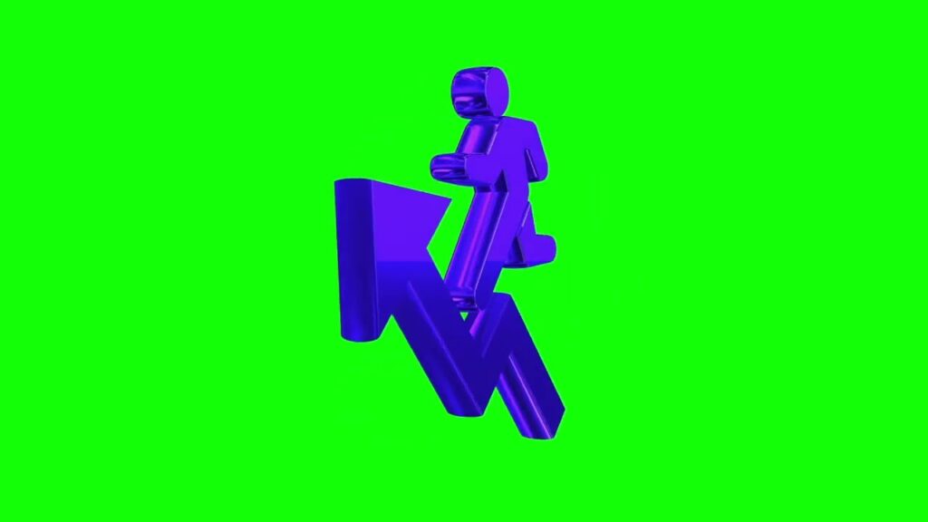 緑の3Dオブジェクト動画素材