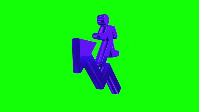 緑の3Dオブジェクト動画素材