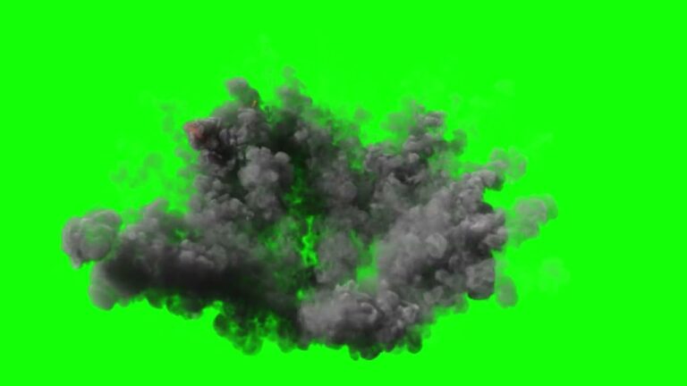 緑の爆破の衝撃エフェクト素材