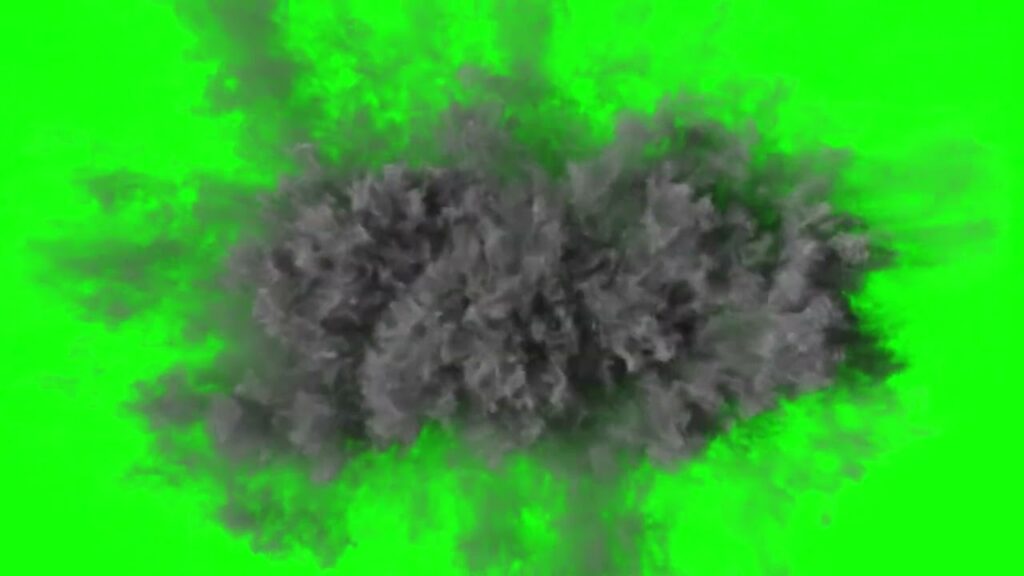 緑の爆発エフェクト素材