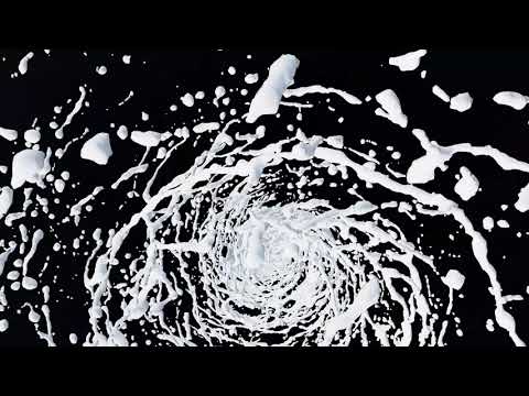 白い液体の動きの演出素材